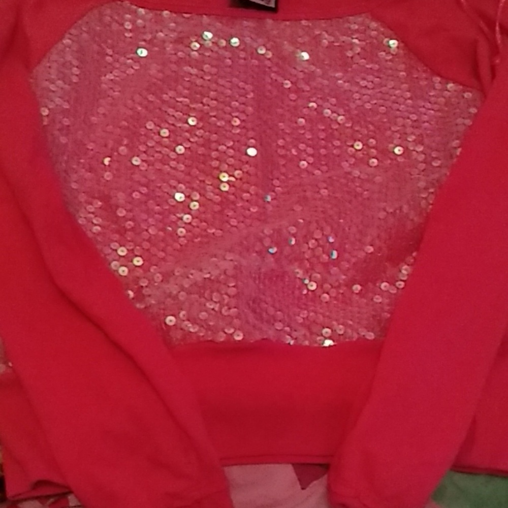 Pink long sleeve sparkle shirt